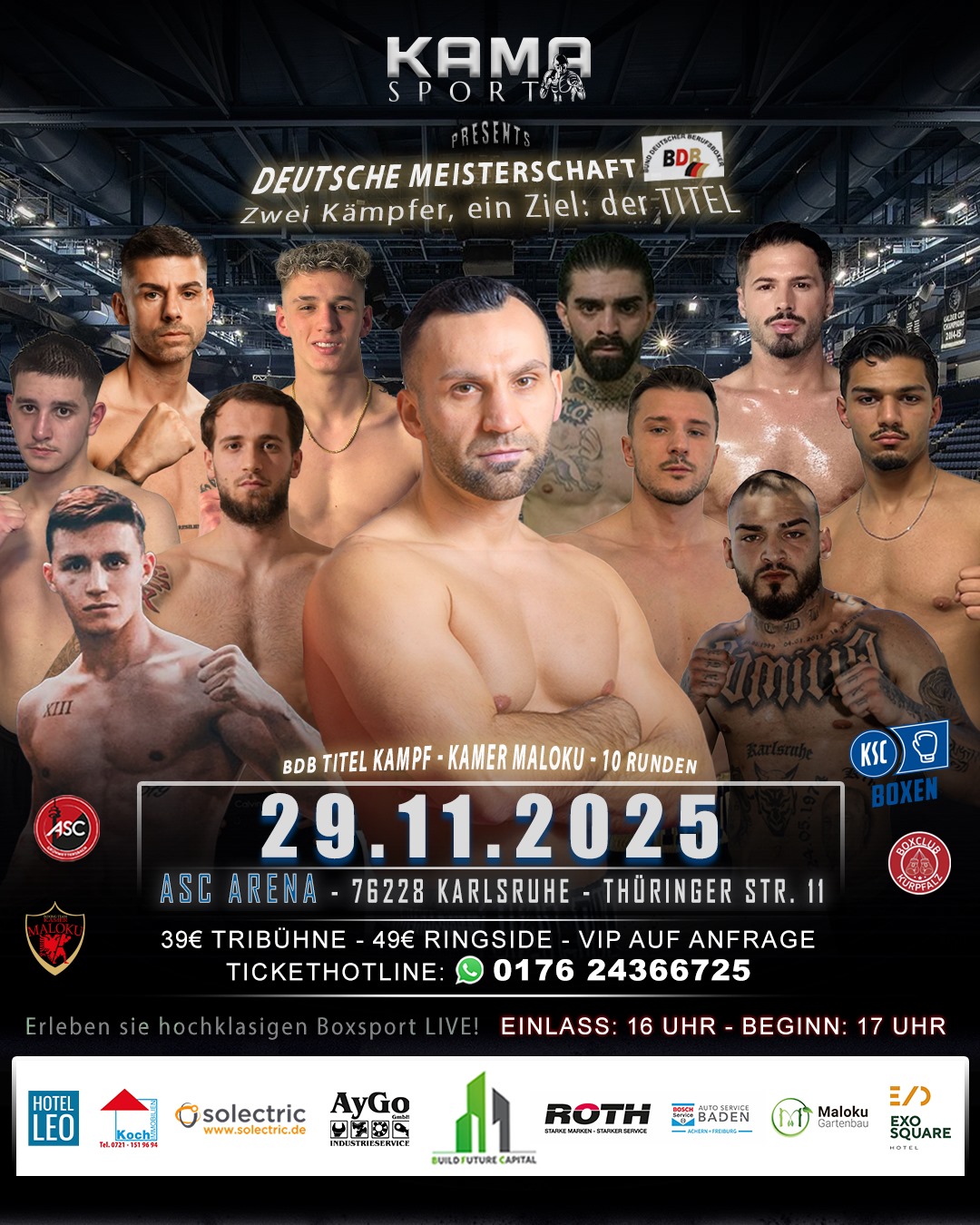 Deutsche Box-Meisterschaft in der ASC-Arena Karlsruhe – Premiere & Titelkampf