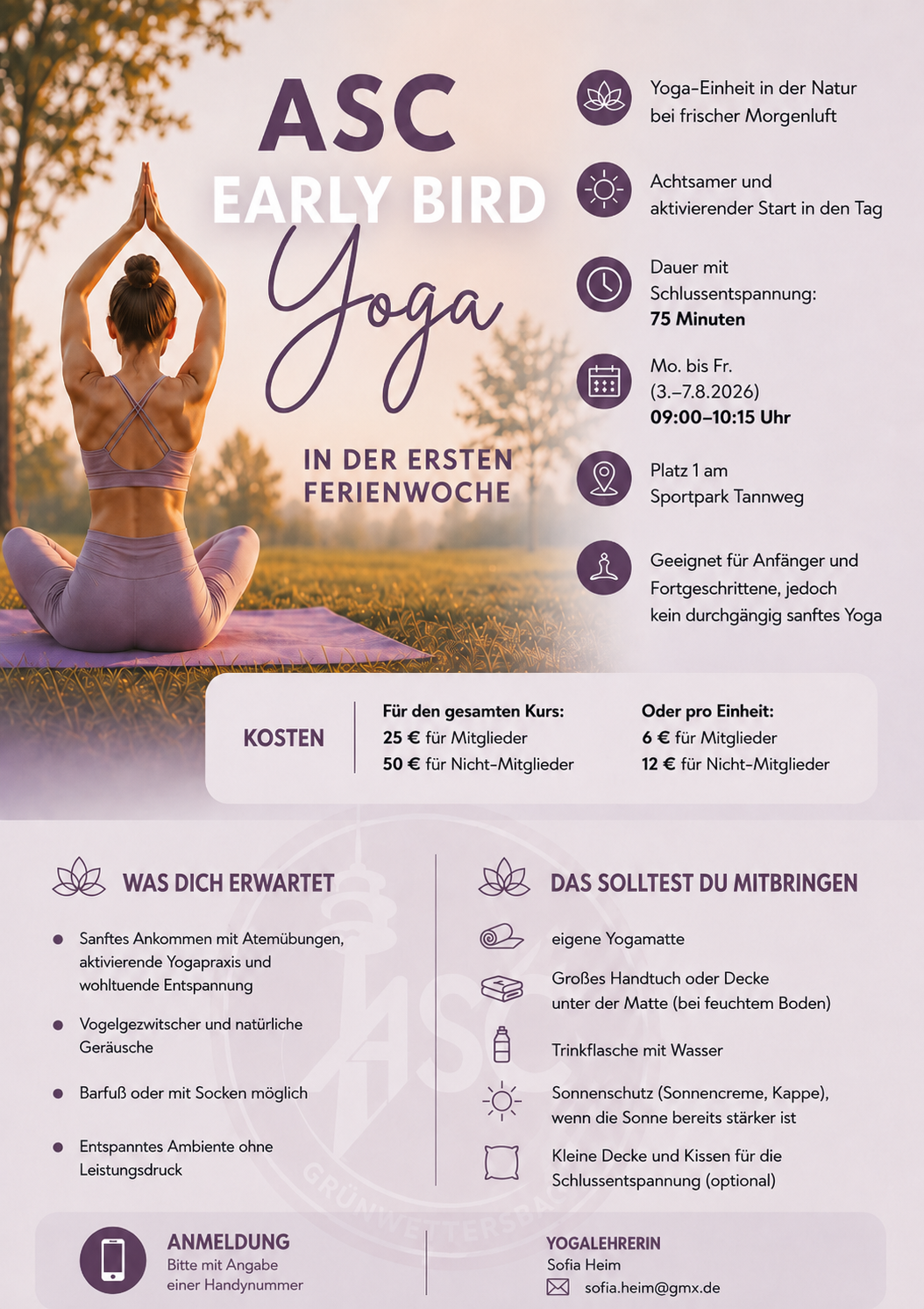 ASC Early Bird Yoga🧘‍♀️