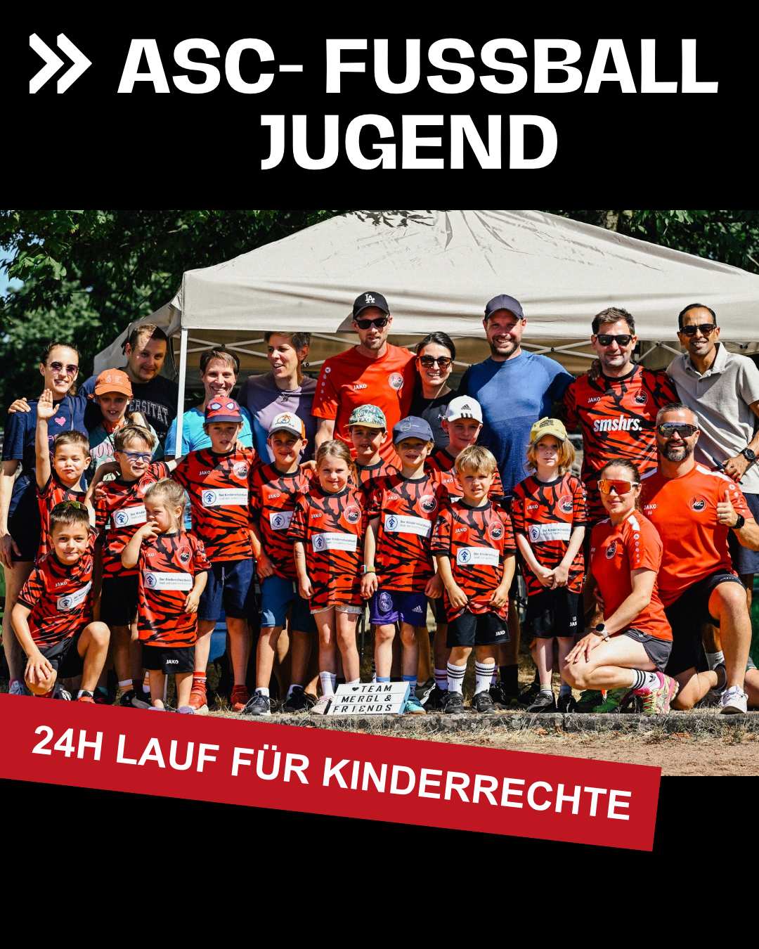 ASC-Fußballjugend beim 24h-Lauf für Kinderrechte ⚽️🖤❤️