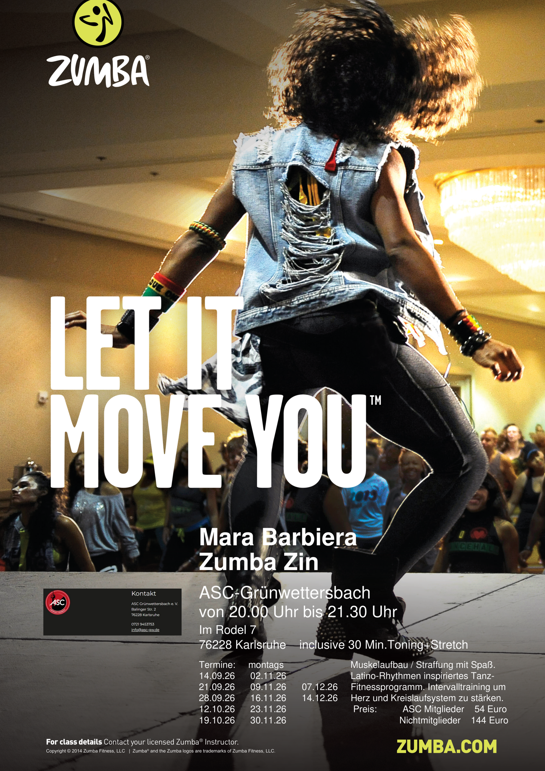 Bald startet unser neuer ZUMBA Kurs mit Mara Barbiera!