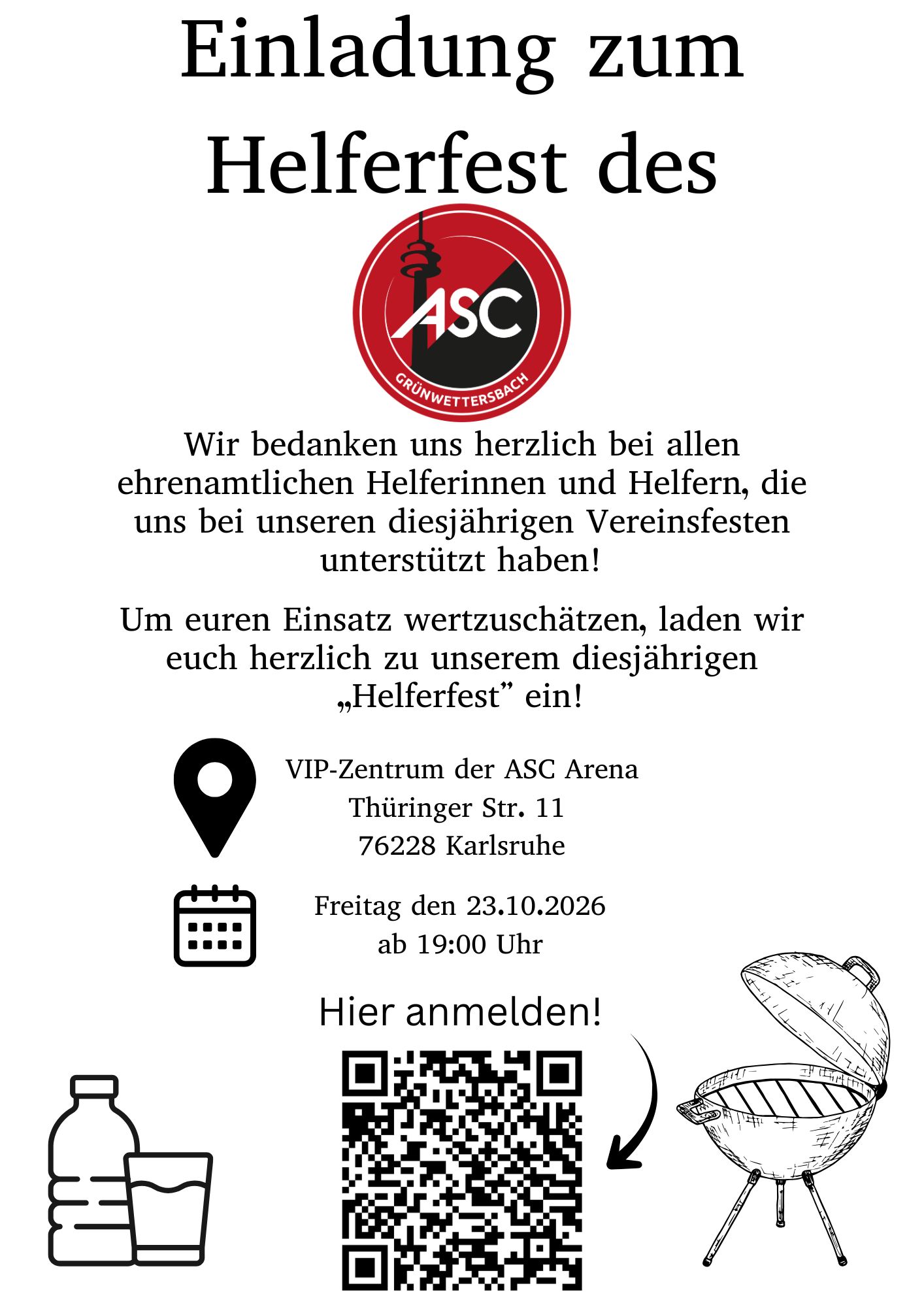 Einldung zum Helferfest